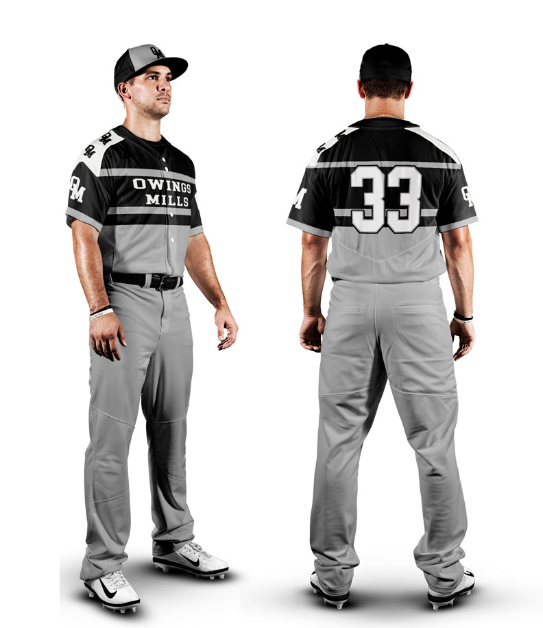 Custom Baseball Uniforms, Sample Design B